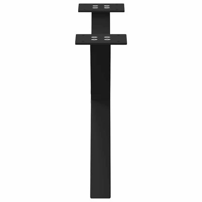Coffee Table Legs X-Shaped 2 pcs Black 50x(30-31) cm Steel