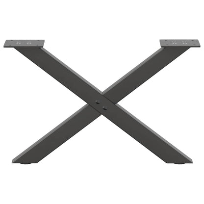 Coffee Table Legs X-Shaped 2 pcs Anthracite 50x(30-31) cm Steel