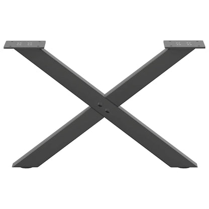 Coffee Table Legs X-Shaped 2 pcs Anthracite 60x(30-31) cm Steel