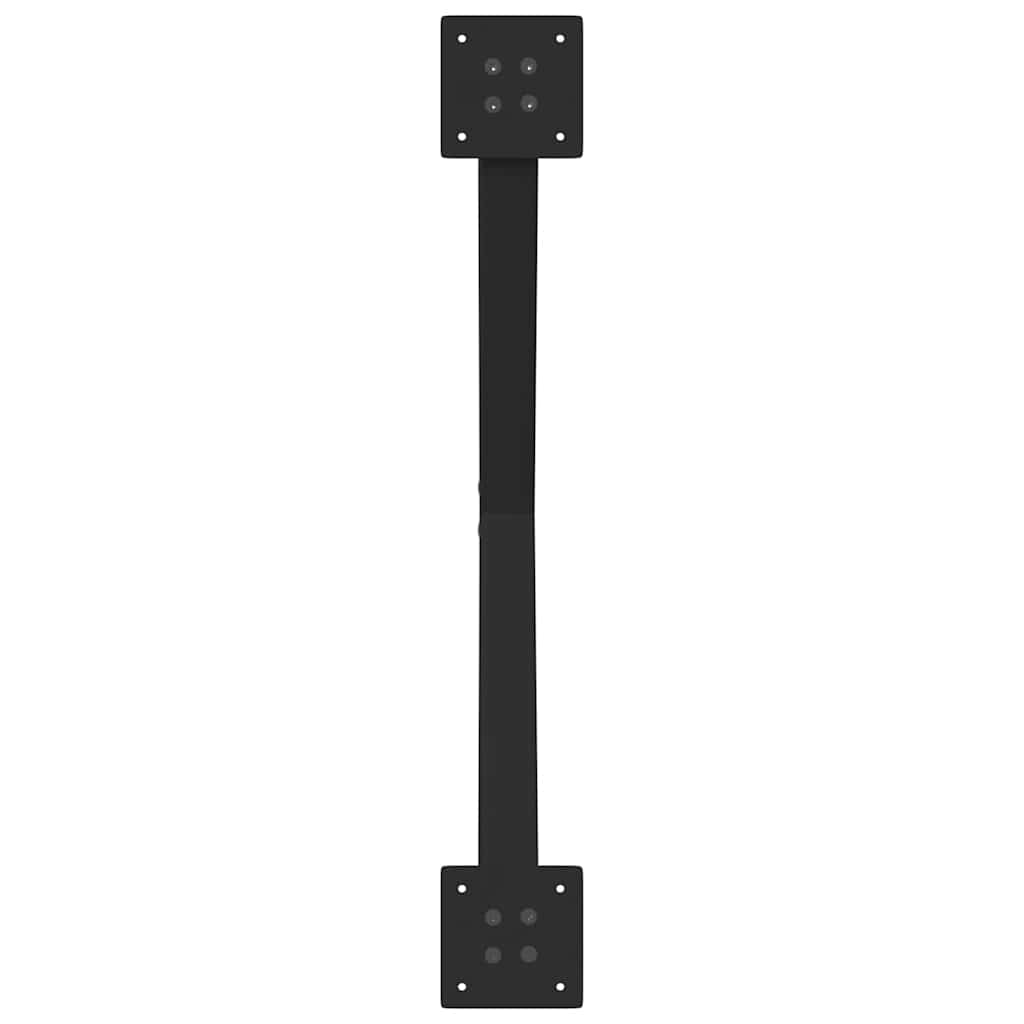 Coffee Table Legs X-Shaped 2 pcs Black 70x(30-31) cm Steel