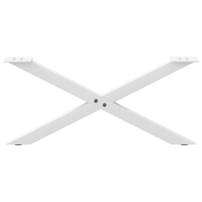 Coffee Table Legs X-Shaped 2 pcs White 70x(30-31) cm Steel