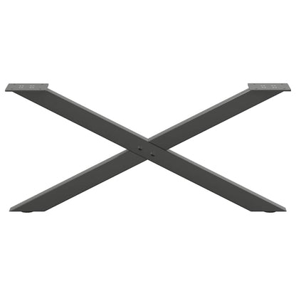 Coffee Table Legs X-Shaped 2 pcs Anthracite 70x(30-31) cm Steel