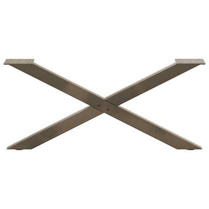Coffee Table Legs X-Shaped 2 pcs Natural Steel 70x(30-31) cm Steel