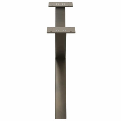 Coffee Table Legs X-Shaped 2 pcs Natural Steel 70x(30-31) cm Steel