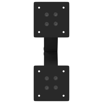 Coffee Table Legs X-Shaped 2 pcs Black 28x(42-43) cm Steel
