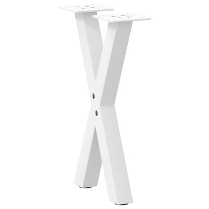 Coffee Table Legs X-Shaped 2 pcs White 28x(42-43) cm Steel