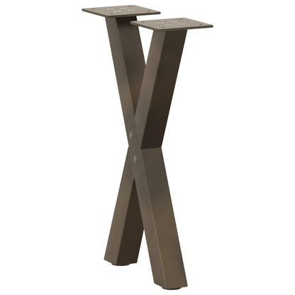 Coffee Table Legs X-Shaped 2 pcs Natural Steel 28x(42-43) cm Steel