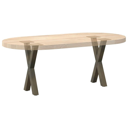 Coffee Table Legs X-Shaped 2 pcs Natural Steel 28x(42-43) cm Steel