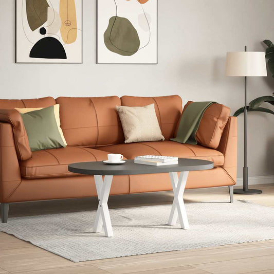 Coffee Table Legs X-Shaped 2 pcs White 38x(42-43) cm Steel