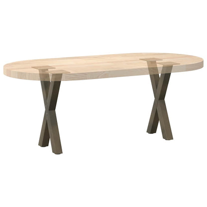 Coffee Table Legs X-Shaped 2 pcs Natural Steel 38x(42-43) cm Steel