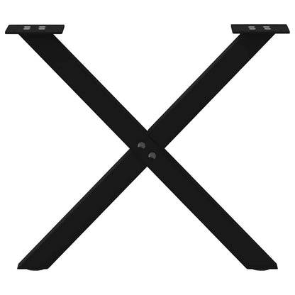 Coffee Table Legs X-Shaped 2 pcs Black 50x(42-43) cm Steel