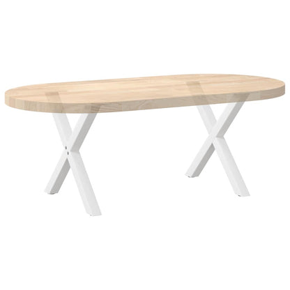 Coffee Table Legs X-Shaped 2 pcs White 50x(42-43) cm Steel