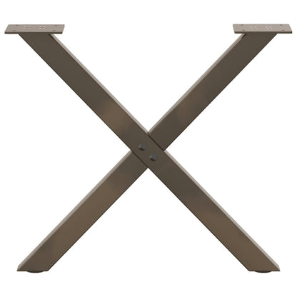 Coffee Table Legs X-Shaped 2 pcs Natural Steel 50x(42-43) cm Steel