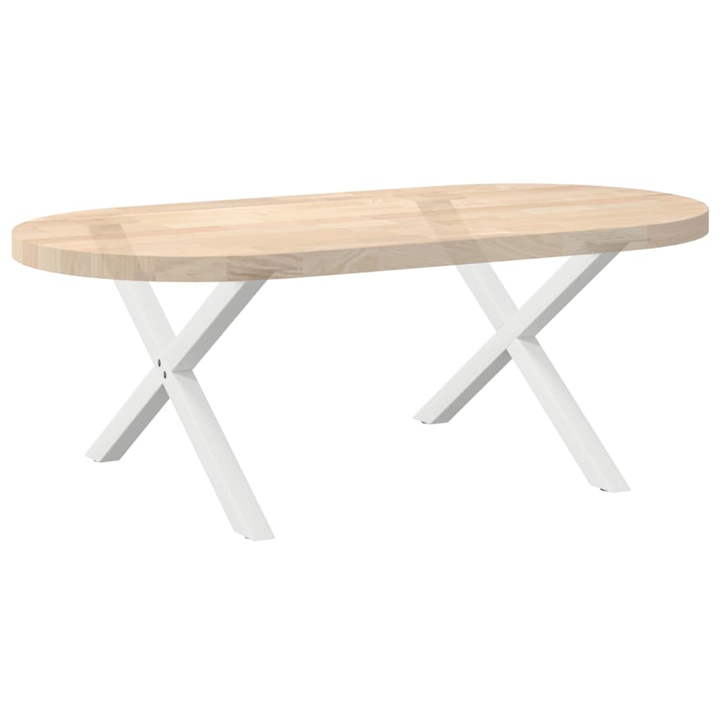 Coffee Table Legs X-Shaped 2 pcs White 70x(42-43) cm Steel
