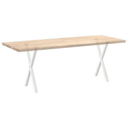 Dining Table Legs X-Shaped 2 pcs White 50x(72-73) cm Steel