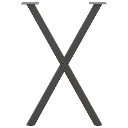 Dining Table Legs X-Shaped 2 pcs Anthracite 57x(72-73) cm Steel