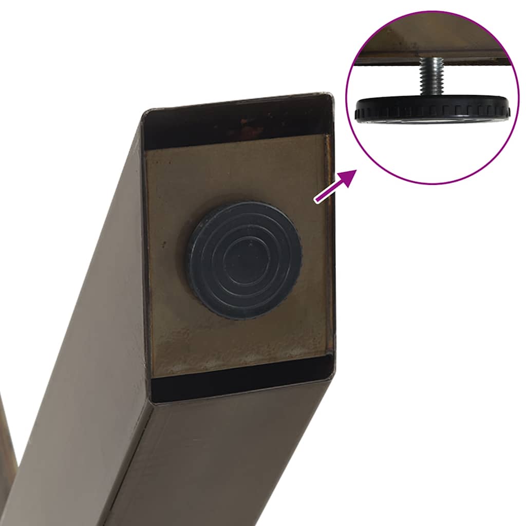 Dining Table Legs X-Shaped 2 pcs Natural Steel 57x(72-73) cm Steel