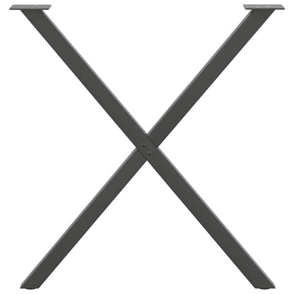 Dining Table Legs X-Shaped 2 pcs Anthracite 70x(72-73) cm Steel