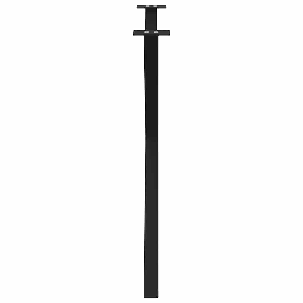 Dining Table Legs X-Shaped 2 pcs Black 90x(72-73) cm Steel