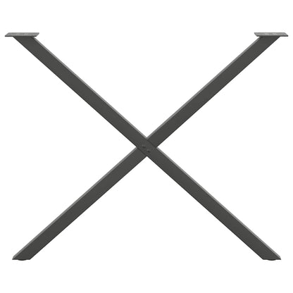 Dining Table Legs X-Shaped 2 pcs Anthracite 90x(72-73) cm Steel