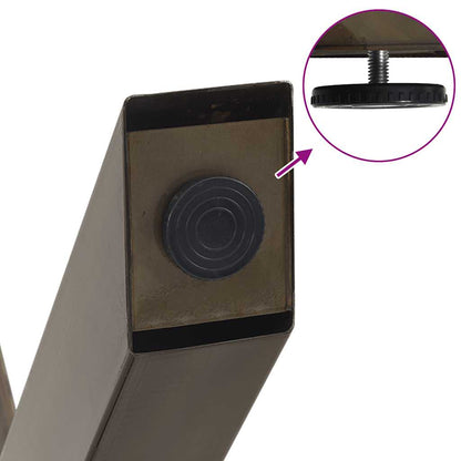 Dining Table Legs X-Shaped 2 pcs Natural Steel 90x(72-73) cm Steel