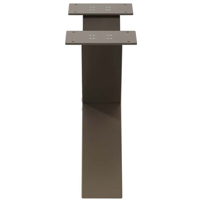 Coffee Table Legs X-Shaped 2 pcs Natural Steel 50x(30-31) cm Steel