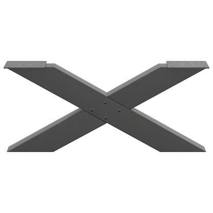Coffee Table Legs X-Shaped 2 pcs Anthracite 70x(30-31) cm Steel