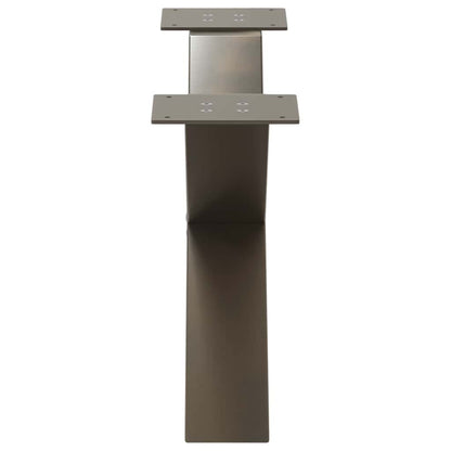 Coffee Table Legs X-Shaped 2 pcs Natural Steel 70x(30-31) cm Steel