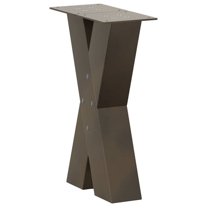 Coffee Table Legs X-Shaped 2 pcs Natural Steel 38x(42-43) cm Steel