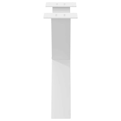 Coffee Table Legs X-Shaped 2 pcs White 50x(42-43) cm Steel