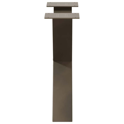 Coffee Table Legs X-Shaped 2 pcs Natural Steel 60x(42-43) cm Steel