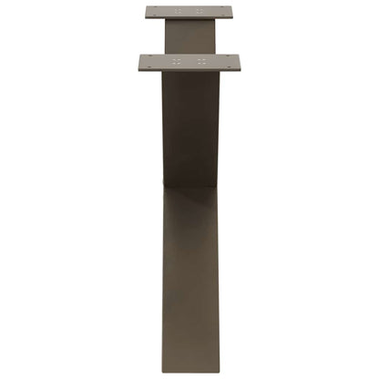 Coffee Table Legs X-Shaped 2 pcs Natural Steel 70x(42-43) cm Steel