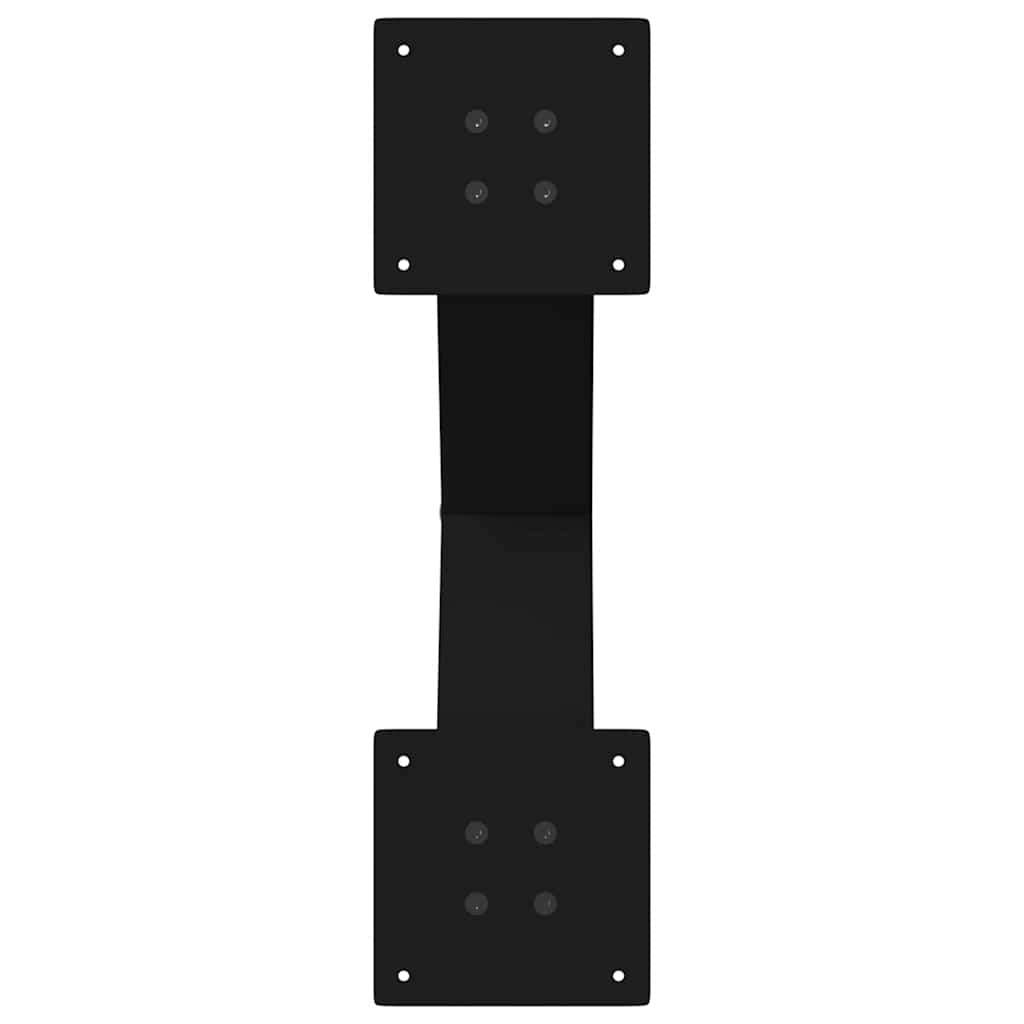Dining Table Legs X-Shaped 2 pcs Black 50x(72-73) cm Steel