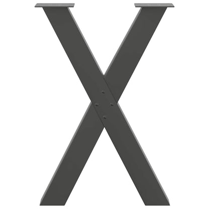 Dining Table Legs X-Shaped 2 pcs Anthracite 60x(72-73) cm Steel