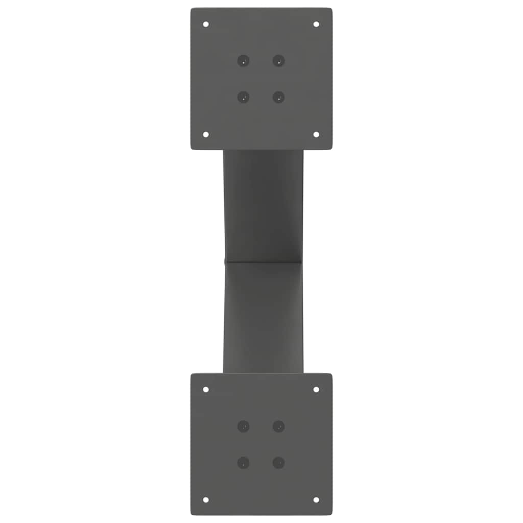 Dining Table Legs X-Shaped 2 pcs Anthracite 60x(72-73) cm Steel