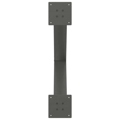 Dining Table Legs X-Shaped 2 pcs Anthracite 70x(72-73) cm Steel