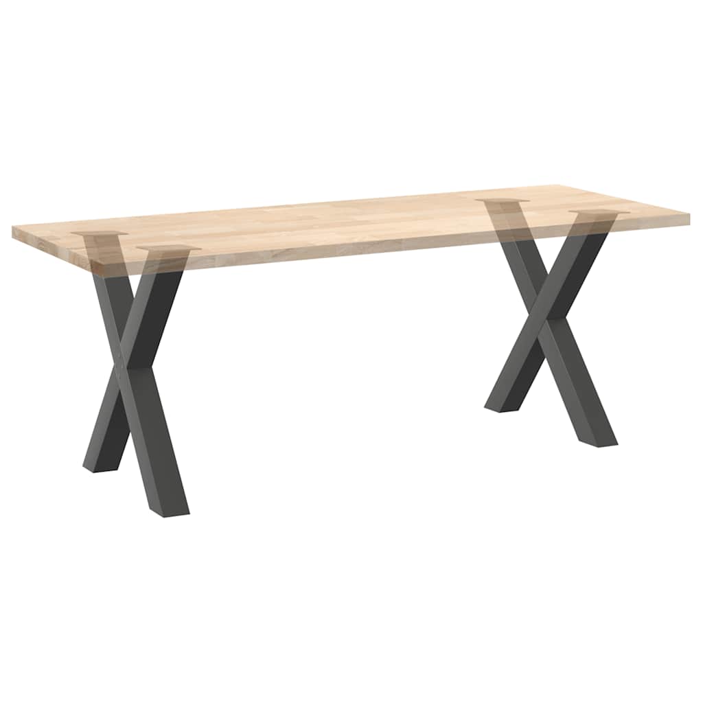 Dining Table Legs X-Shaped 2 pcs Anthracite 70x(72-73) cm Steel