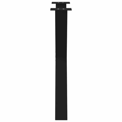 Dining Table Legs X-Shaped 2 pcs Black 80x(72-73) cm Steel