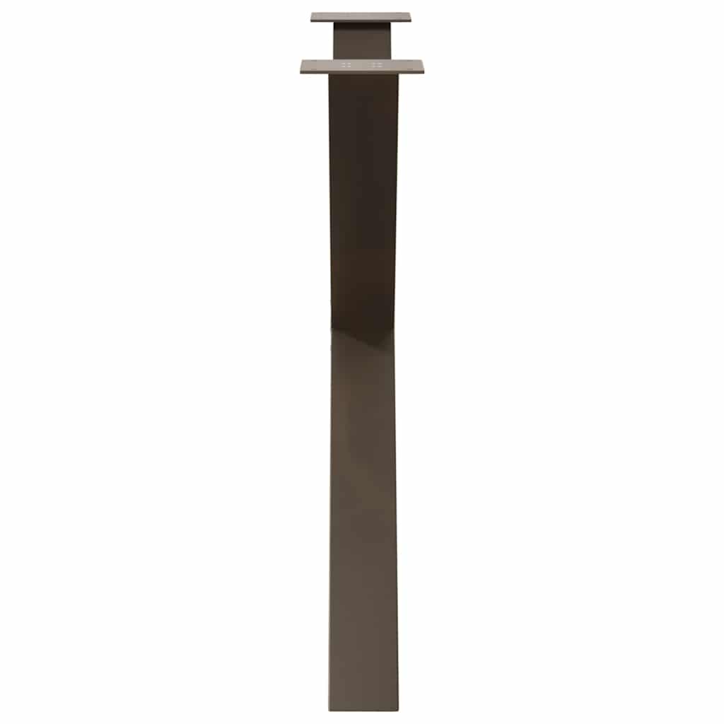 Dining Table Legs X-Shaped 2 pcs Natural Steel 90x(72-73) cm Steel