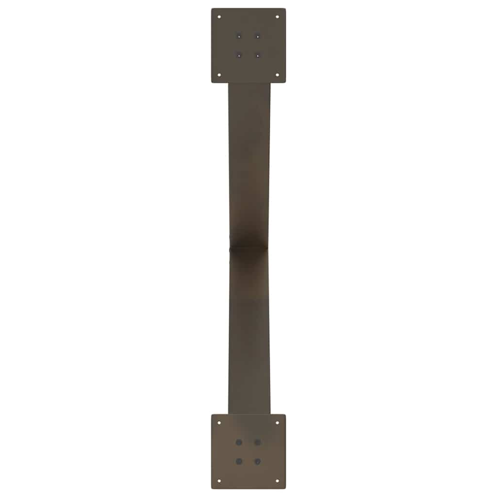 Dining Table Legs X-Shaped 2 pcs Natural Steel 90x(72-73) cm Steel