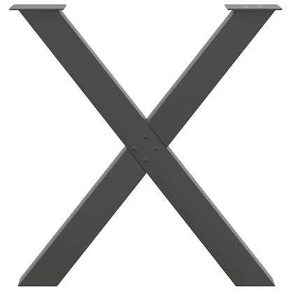Dining Table Legs X-Shaped 3 pcs Anthracite 70x(72-73) cm Steel