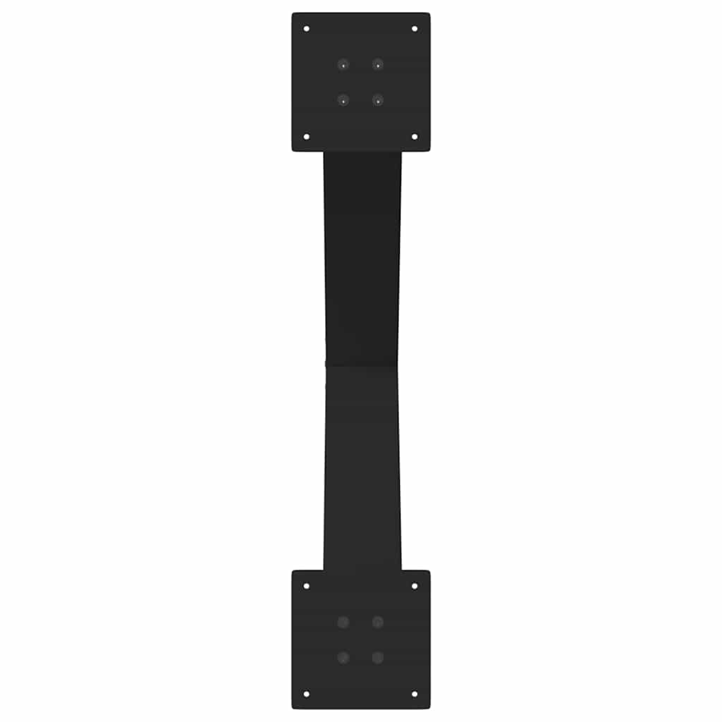Dining Table Legs X-Shaped 3 pcs Black 80x(72-73) cm Steel