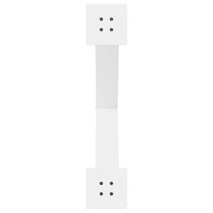 Dining Table Legs X-Shaped 3 pcs White 80x(72-73) cm Steel
