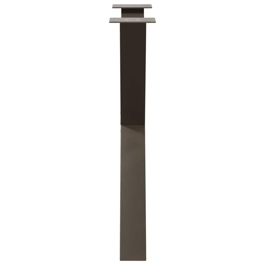 Dining Table Legs X-Shaped 3 pcs Natural Steel 80x(72-73) cm Steel