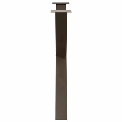 Dining Table Legs X-Shaped 3 pcs Natural Steel 90x(72-73) cm Steel