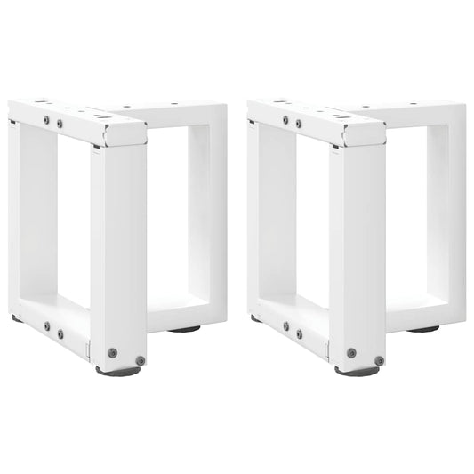 Coffee Table Legs T-Shaped 2 pcs White 30x25x(30-31) cm Steel