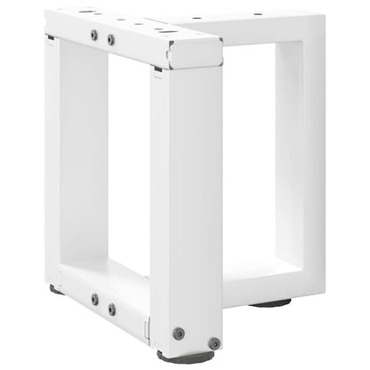 Coffee Table Legs T-Shaped 2 pcs White 30x25x(30-31) cm Steel