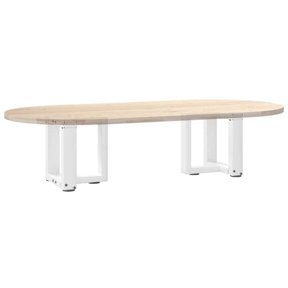 Coffee Table Legs T-Shaped 2 pcs White 30x25x(30-31) cm Steel