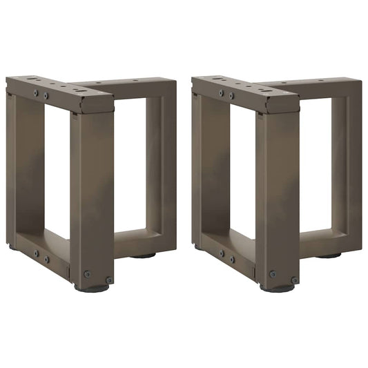 Coffee Table Legs T-Shaped 2 pcs Black 30x25x(30-31) cm Steel