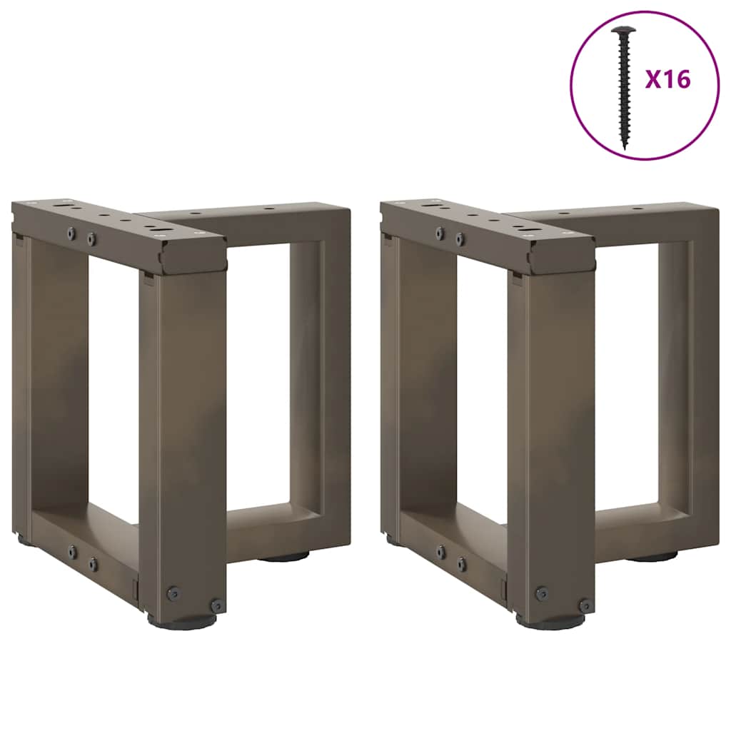 Coffee Table Legs T-Shaped 2 pcs Black 30x25x(30-31) cm Steel
